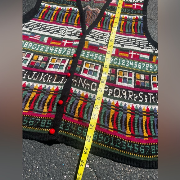 Vintage CROSSINGS 100% cotton teacher school vest medium - Picture 5 of 7